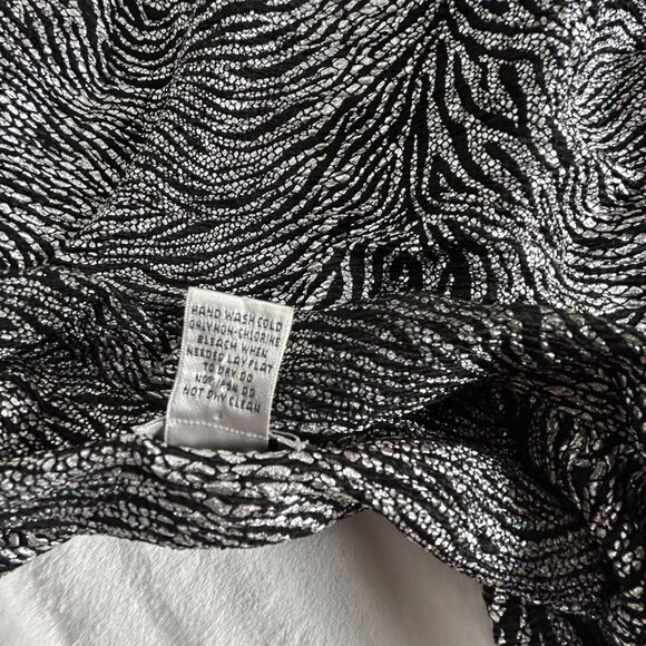 Chico's Womens Black & White Zebra Print Zip Up Jacket Size 0 Casual Lightweight - Picture 4 of 8